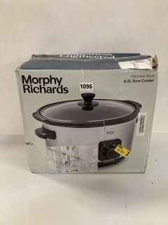 MORPHY RICHARDS STAINLESS STEEL 6.5L SLOW COOKER