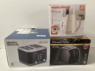 3 X ASSORTED ITEMS TO INCLUDE MORPHY RICHARDS TOASTER