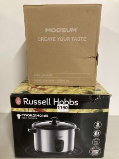 2 X ASSORTED RICE COOKERS TO INCLUDE RUSSELL HOBBS