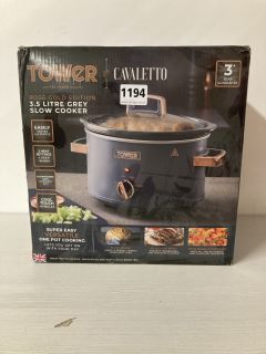 TOWER ROSE GOLD EDITION 3.5L GREY SLOW COOKER