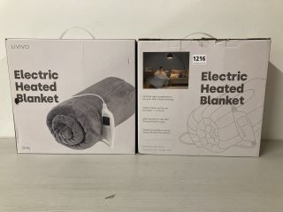 2 X ELECTRIC HEATED BLANKETS