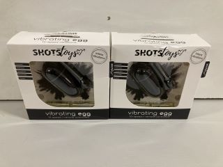 2 X SHOTSTOYS VIBRATING EGGS WITH 10 SPEED REMOTE CONTROL SETTINGS