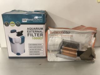 2 X ASSORTED ITEMS TO INCLUDE ALLPONDS SOLUTIONS AQUARIUM EXTERNAL FILTER 1000EF