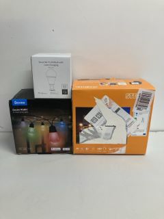 3 X ASSORTED LIGHTING TO INCLUDE SMART WIFI LED BULB WITH COLOUR CHANGING