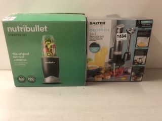 2 X ASSORTED ITEMS TO INCLUDE SALTER COSMOS 3 IN 1 BLENDER SET