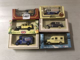 6 X ASSORTED VINTAGE COLLECTABLE METAL CARS TO INCLUDE CAMEO 'THE NAGS HEAD'