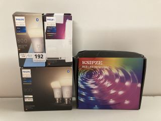 4 X ASSORTED LIGHTING TO INCLUDE PHILIPS WHITE 800 BULB