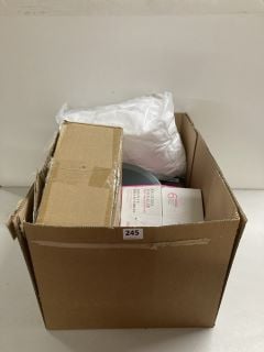 BOX OF ASSORTED ITEMS TO INCLUDE PHILIPS HUE WHITE B22 LIGHTBULBS
