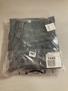 CHILL VIBES DROPPED WIDE LEG JEANS IN BLUE - SIZE 29 - RRP $128