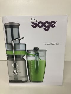 SAGE THE NUTRI JUICER COLD C/W 2L EASY JUICE JUG & DETACHABLE SPOUT, COLOUR SILVER RRP £189.95 (THIS PRODUCT IS WORKING AND UNUSED)