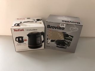 2 X KETTLES TO INCLUDE TEFAL AND BREVILLE