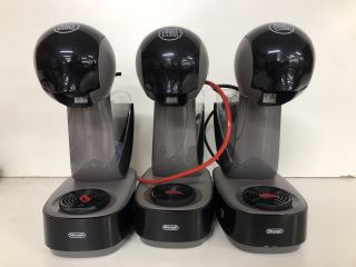 3 X DELONGHI DOLCE GUSTO COFFEE MACHINES