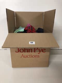 A BOX OF ASSORTED CLOTHING TO INCLUDE NEXT SKIRT SIZE 12