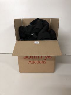 A BOX OF ASSORTED CLOTHING TO INCLUDE NEW LOOK TOP SIZE 10