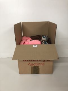 A BOX OF ASSORTED CLOTHING TO INCLUDE SHEIN DRESS XXXXL