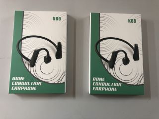 2 X BONE CONDUCTION EARPHONES
