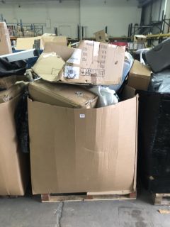 PALLET OF ASSORTED ITEMS INC BOX FAN