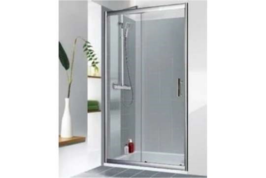 SHOWER SLIDING DOOR AND PANEL ASSEMBLED 1020-1060MM RRP £324