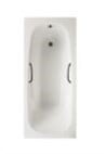 TWO TAP HOLE BATH IN STEEL, 1700 X 700MM, WASTE HOLE, OVERFLOW AND GRIP HOLES RRP £339