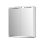 CONTEMPORARY ILLUMINATED WALL HUNG TWO DOOR MIRRORED BATHROOM CABINET RRP £900