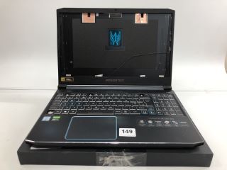 ACER PREDATOR LAPTOP IN BLACK: MODEL NO N18I2 (WITH BOX) (HARD DRIVE REMOVED TO BE SOLD AS SALVAGE SPEAR PARTS).   [JPTN38440]