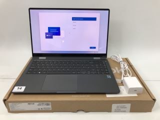 SAMSUNG GALAXY BOOK3 360 256GB LAPTOP IN GRAPHITE: MODEL NO 750QFG-KA2 (WITH BOX & CHARGER  CABLE). INTEL CORE 1340P, 8GB RAM,   [JPTN38373]