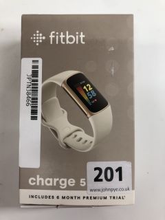 FITBIT CHARGE 5 FITNESS TRACKER IN GOLD/WHITE. (WITH BOX)  [JPTN38466]