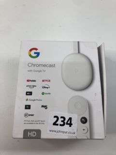 GOOGLE CHROMECAST STREAMING DEVICE IN WHITE. (WITH BOX & ACCESSORIES)  [JPTN38451]