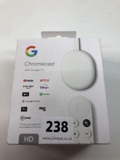 GOOGLE CHROMECAST STREAMING DEVICE IN WHITE. (WITH BOX & ACCESSORIES)  [JPTN38452]