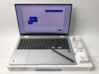 SAMSUNG BOOK2 PRO 360 512GB LAPTOP IN SILVER. (WITH BOX & CHARGE UNIT). INTEL CORE  I7-1260P, 16GB RAM,   [JPTN38386]