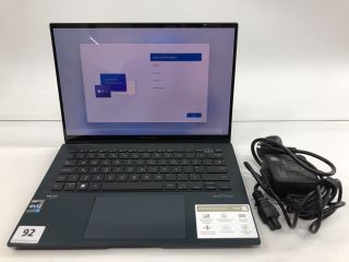 ASUS ZENBOOK 14 OLED 512GB LAPTOP IN BLUE: MODEL NO UX3402Z (WITH CHARGER). INTEL CORE I5-1240P, 16GB RAM,   [JPTN38375]