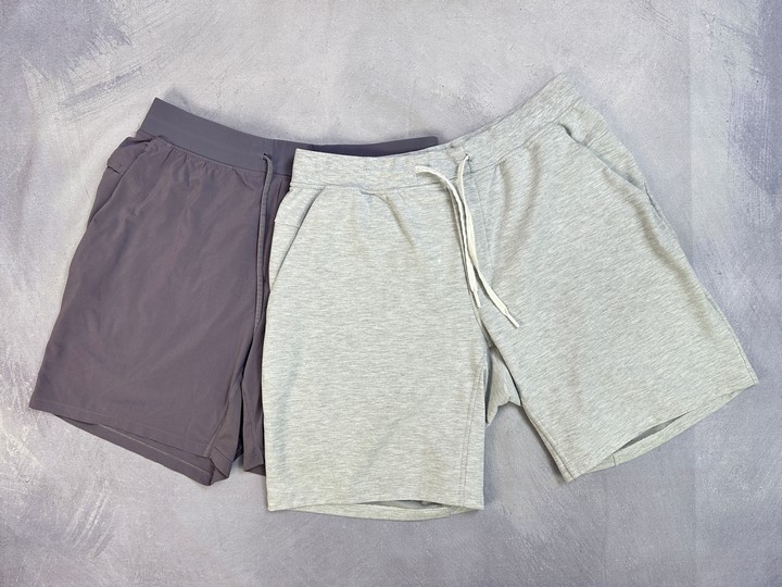 Lululemon Shorts x2 - Wash Tags Removed  Believed To Be Size XL (VAT ONLY PAYABLE ON BUYERS PREMIUM)