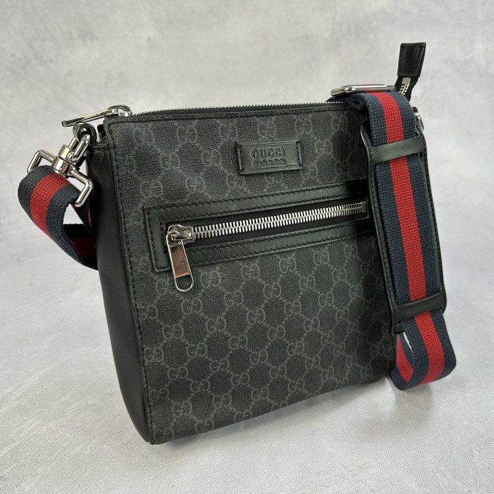 Gucci Monogram Messenger Bag  - Dimensions Approximately 22x23x5cm (VAT ONLY PAYABLE ON BUYERS PREMIUM) (MPSD44447749)