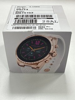 MICHAEL KORS ACCESS BRADSHAW SMARTWATCH IN GOLD & WHITE: MODEL NO MKT5153 (WITH BOX & CHARGER CABLE) [JPTM113761]