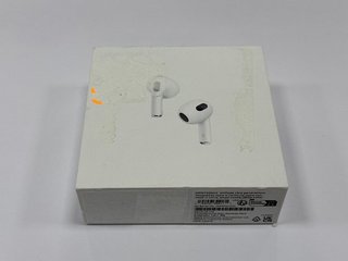 APPLE AIRPODS 3RD GENERATION EARBUDS (ORIGINAL RRP - £169) IN WHITE: MODEL NO A2565 A2564 A2897 (WITH BOX, MANUAL, CHARGER CABLE & CHARGING CASE) [JPTM113908]