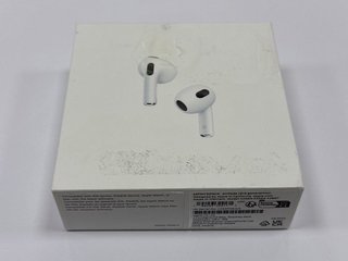 APPLE AIRPODS (3RD GENERATION) WIRELESS EARPHONES IN WHITE: MODEL NO A2897 A2564 A2565 (WITH BOX & CHARGING CABLE) [JPTM113977]