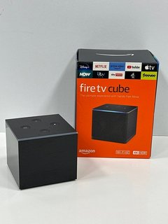 AMAZON FIRE TV CUBE STREAMING DEVICE IN BLACK: MODEL NO A78V3N (WITH BOX & ALL ACCESSORIES) [JPTM113948]