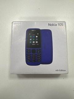 NOKIA 105 4TH EDITION MOBILE PHONE IN BLACK: MODEL NO TA-1203 (WITH BOX & ALL ACCESSORIES) (SEALED UNIT) [JPTM113773]