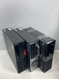 X3 LENOVO THINKCENTRE PCS IN BLACK (UNITS ONLY, STORAGE REMOVED, SPARES & REPAIRS) [JPTM113996]