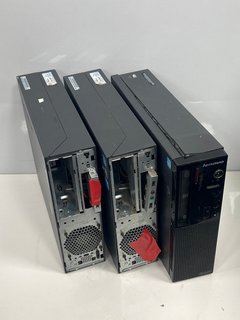 X3 LENOVO THINKCENTRE PCS: MODEL NO AYG (STORAGE REMOVED, SPARES & REPAIRS) [JPTM113878]