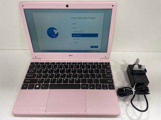 GEO GEOBOOK 110 64 GB LAPTOP IN PINK (WITH CHARGER CABLE) INTEL CELERON N4020 @ 1.10 GHZ, 4 GB RAM, INTEL UHD GRAPHICS 600 [JPTM113656]