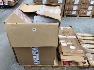 PALLET OF ASSORTED ITEMS TO INCLUDE WASHING MACHINE CASE: LOCATION - D3 (KERBSIDE PALLET DELIVERY)