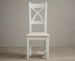 XBACK/CROSSLEY CHAIR - SIGNAL WHITE PAINTED - PAIRS - RRP £410: LOCATION - A4