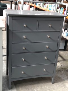 M&S HASTINGS 6 DRAWER CHEST IN DARK GREY - RRP £349: LOCATION - B3