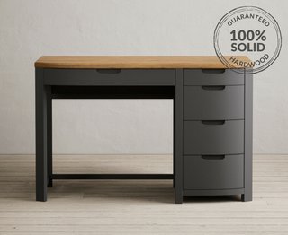 BRADWELL/BRAHMS CHARCOAL COMPUTER DESK - RRP £649: LOCATION - A4