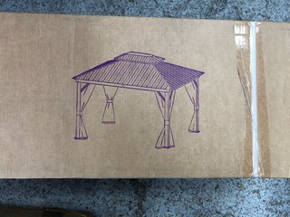 PURPLE LEAF PRODUCTS 10'X12' HARDTOP GAZEBO WITH DOUBLE ROOF (INCOMPLETE): LOCATION - C1