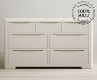 HARPER/DEREHAM SOFT WHITE WIDE CHEST OF DRAWERS RRP £719: LOCATION - A4