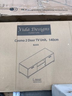 CLASSIC VIDA DESIGNS COSMO 2 DOOR TV UNIT - BLACK: LOCATION - C2