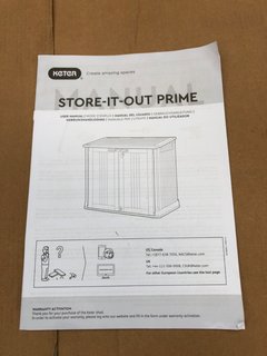 KETER STORE-IT-OUT PRIME OUTDOOR STORAGE SHED: LOCATION - C2