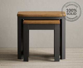 BRADWELL/BRAHMS CHARCOAL NEST OF TABLE - RRP £259: LOCATION - A4